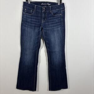 Vtg American Eagle Wide Leg Low Rise Artist Denim Jean 10 Y2K Western 90s